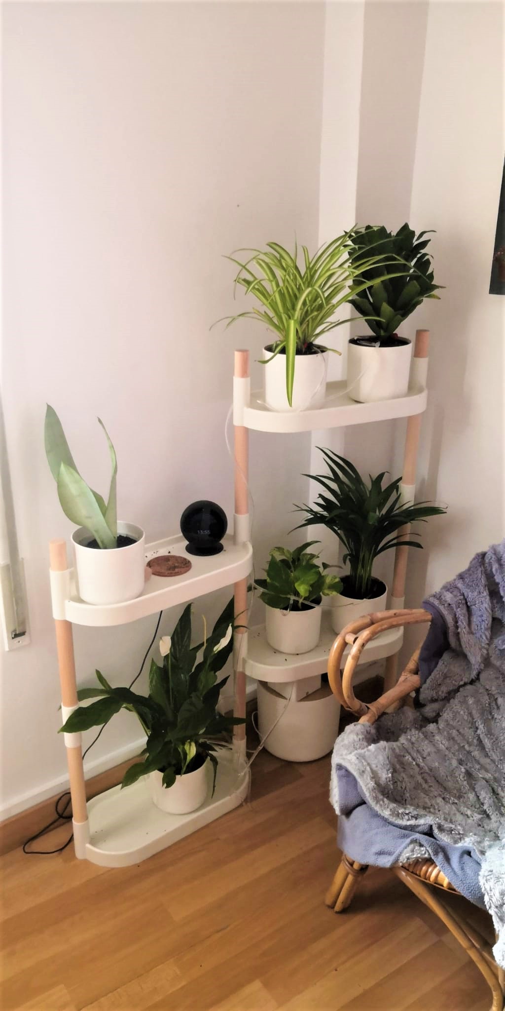 CitySens Modular Plant Shelf – White 4-Tray Indoor Vertical Gardening Shelf - Image 13