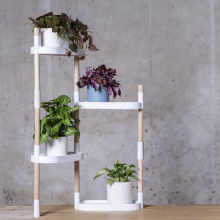 CitySens Modular Plant Shelf – White 4-Tray Indoor Vertical Gardening Shelf - Image 6