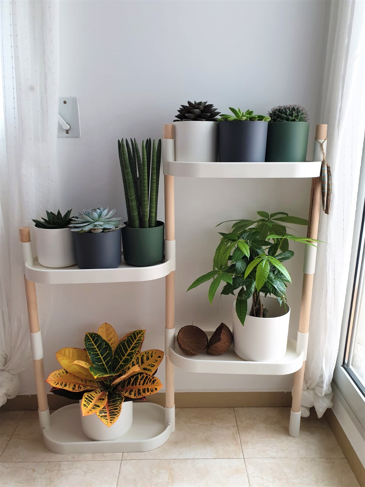 CitySens Modular Plant Shelf – White 4-Tray Indoor Vertical Gardening Shelf - Image 15