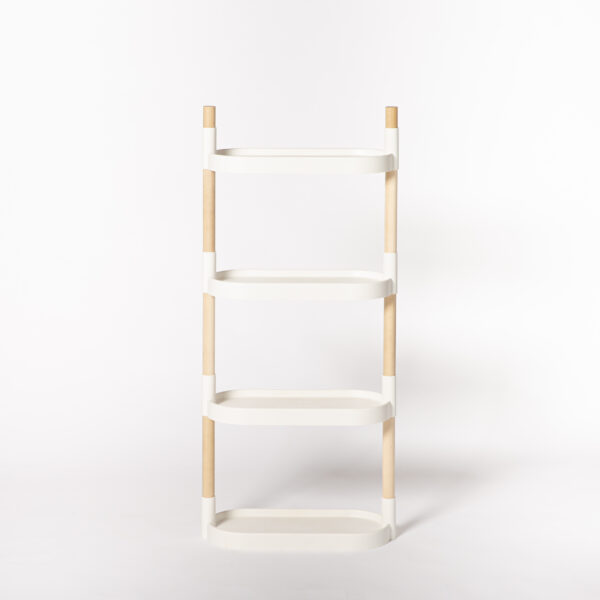 CitySens Modular Plant Shelf – White 4-Tray Indoor Vertical Gardening Shelf