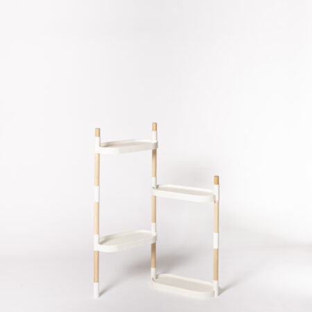 CitySens Modular Plant Shelf – White 4-Tray Indoor Vertical Gardening Shelf - Image 5