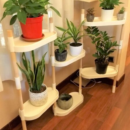 CitySens Modular Plant Shelf – White 6-Tray Indoor Vertical Gardening Shelf - Image 10