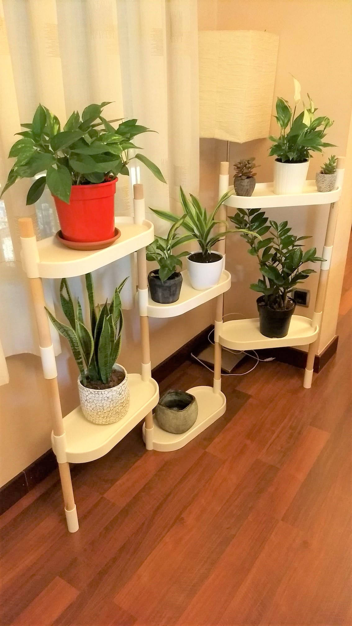 CitySens Modular Plant Shelf – White 6-Tray Indoor Vertical Gardening Shelf - Image 10