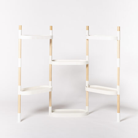 CitySens Modular Plant Shelf – White 6-Tray Indoor Vertical Gardening Shelf