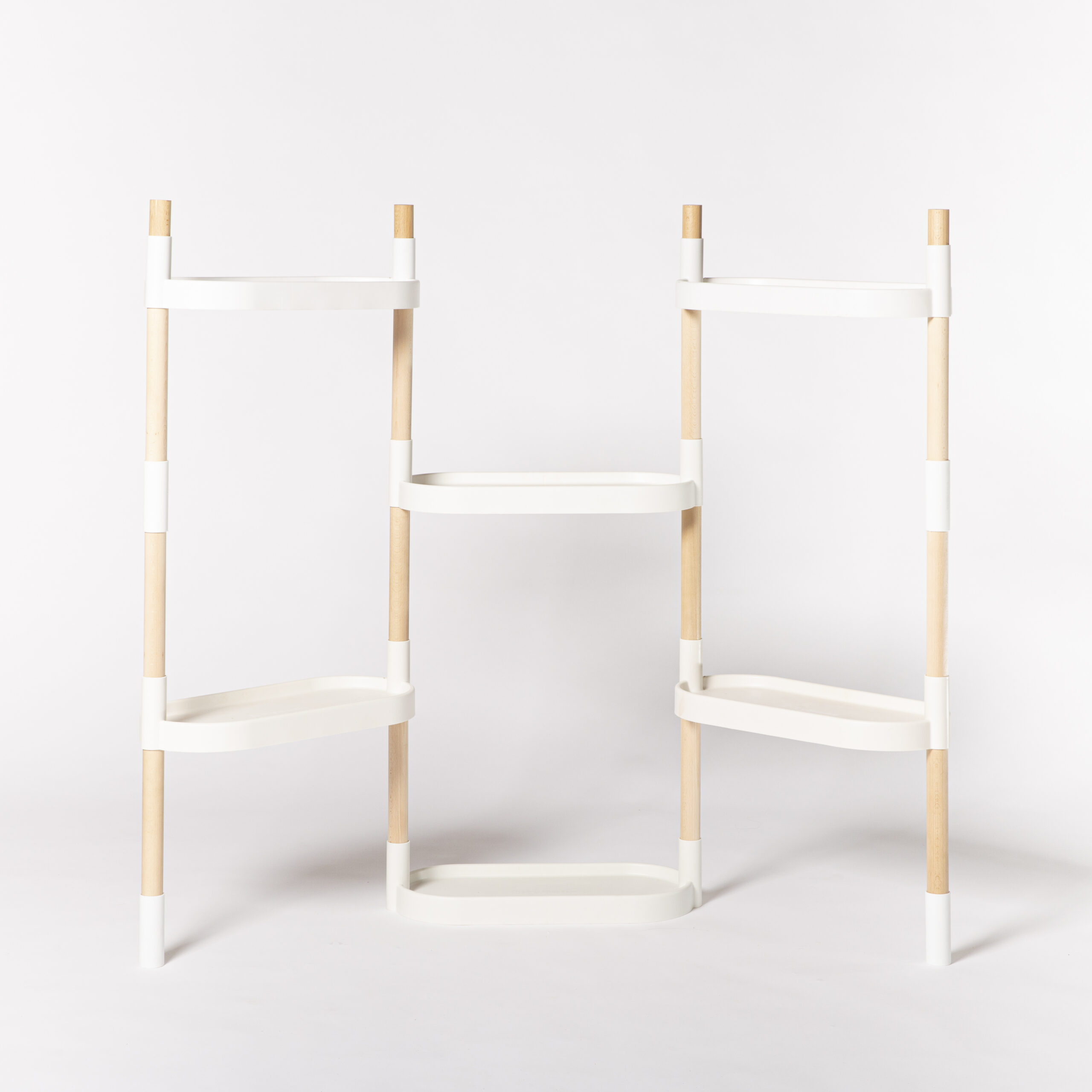 CitySens Modular Plant Shelf – White 6-Tray Indoor Vertical Gardening Shelf - Image 1