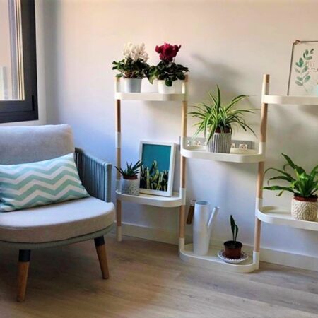 CitySens Modular Plant Shelf – White 6-Tray Indoor Vertical Gardening Shelf - Image 8