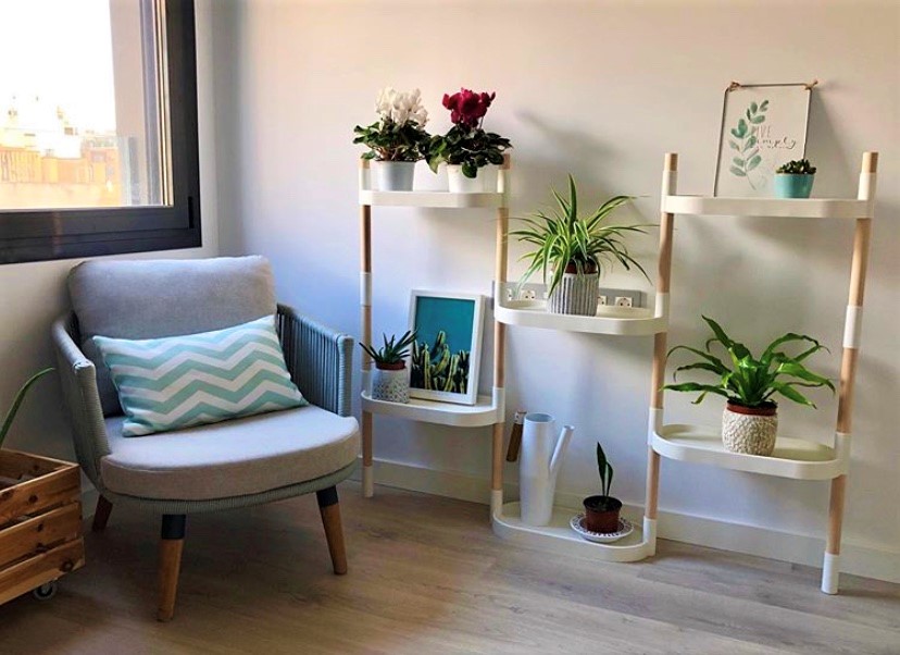 CitySens Modular Plant Shelf – White 6-Tray Indoor Vertical Gardening Shelf - Image 8