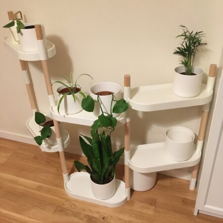 CitySens Modular Plant Shelf – White 6-Tray Indoor Vertical Gardening Shelf - Image 9