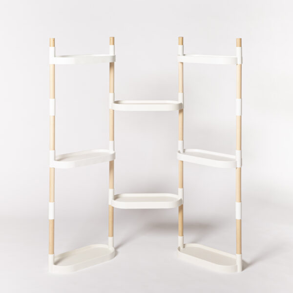 CitySens Modular Plant Shelf – White 8-Tray Indoor Vertical Gardening Shelf