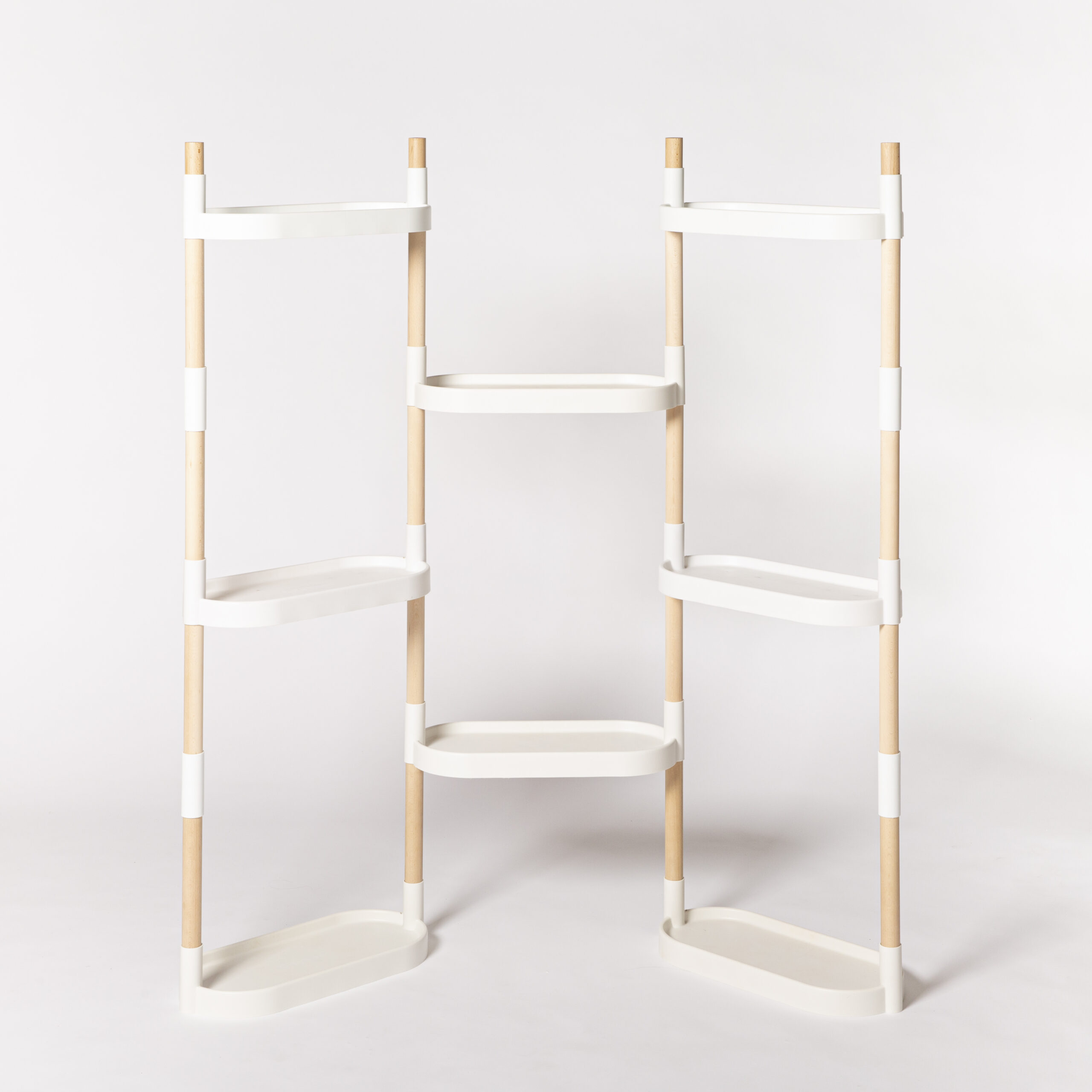 CitySens Modular Plant Shelf – White 8-Tray Indoor Vertical Gardening Shelf - Image 1