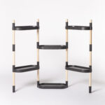 CitySens Modular Plant Shelf – Black 6-Tray Indoor Vertical Gardening Shelf