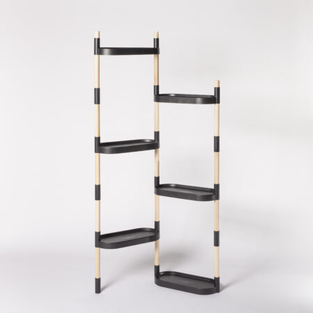 CitySens Modular Plant Shelf – Black 6-Tray Indoor Vertical Gardening Shelf - Image 5