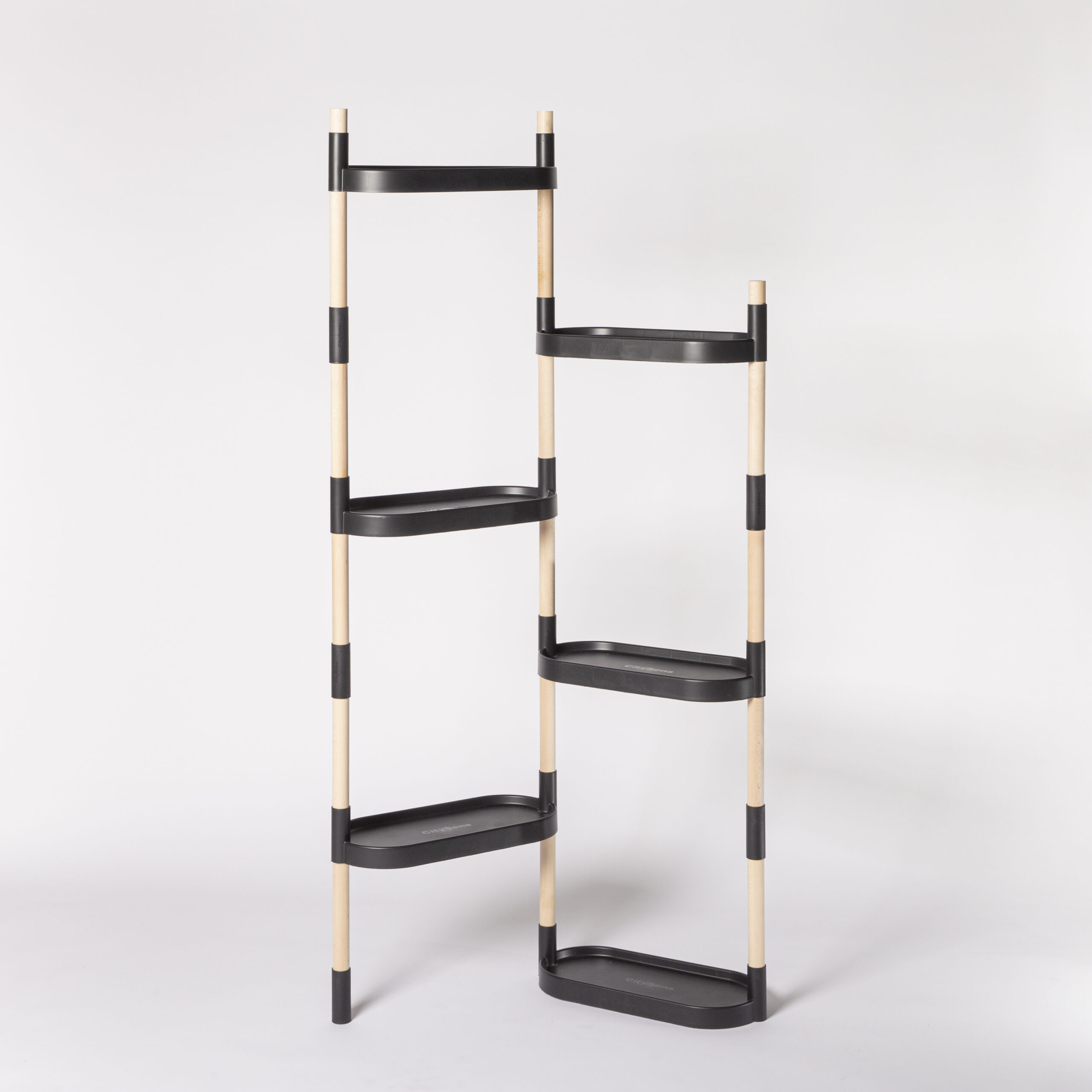 CitySens Modular Plant Shelf – Black 6-Tray Indoor Vertical Gardening Shelf - Image 5