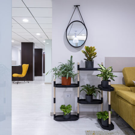 CitySens Modular Plant Shelf – Black 6-Tray Indoor Vertical Gardening Shelf - Image 6