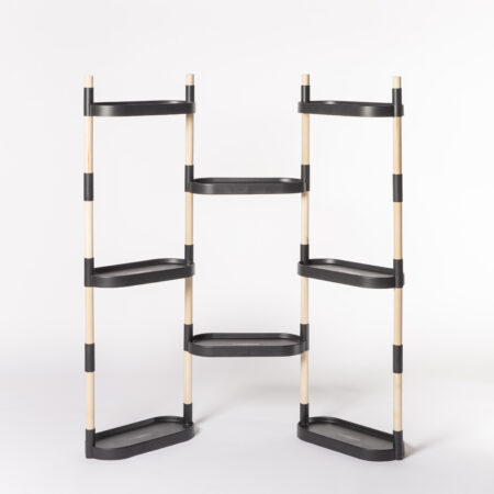 CitySens Modular Plant Shelf – Black 8-Tray Indoor Vertical Gardening Shelf