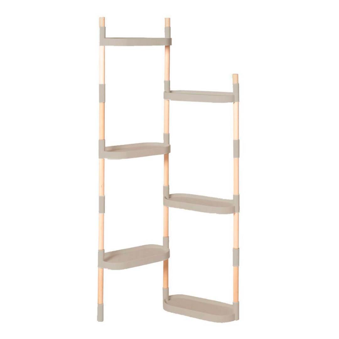 CitySens Modular Plant Shelf – Gray 6-Tray Indoor Vertical Gardening Shelf - Image 5