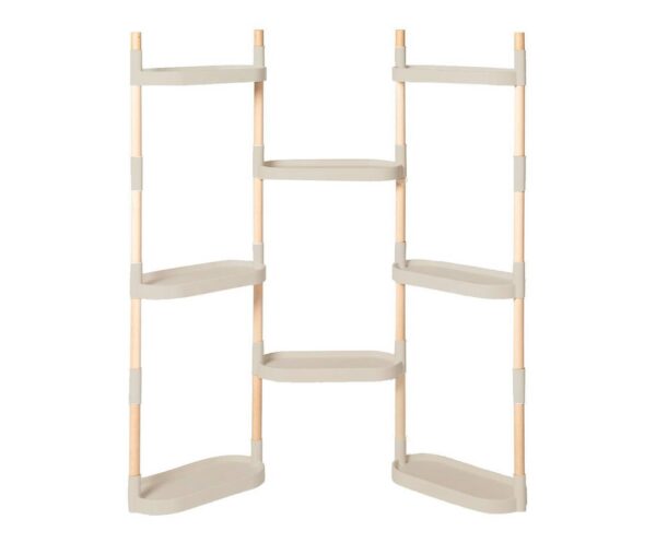 CitySens Modular Plant Shelf – Gray 8-Tray Indoor Vertical Gardening Shelf