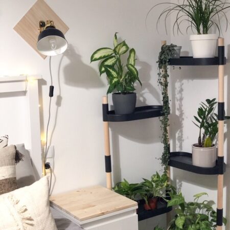 CitySens Modular Plant Shelf – Black 4-Tray Indoor Vertical Gardening Shelf - Image 8