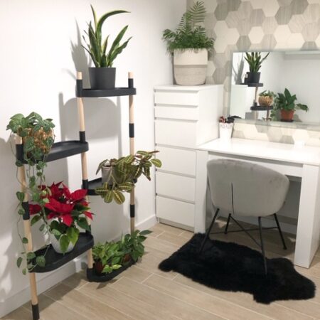 CitySens Modular Plant Shelf – Black 4-Tray Indoor Vertical Gardening Shelf - Image 9