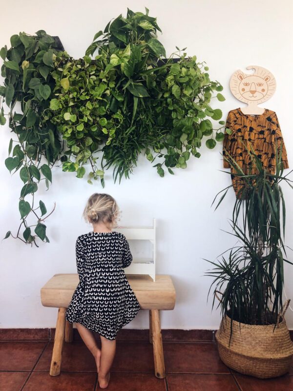 CitySens 3-Pack Wall Planters with Textile Covers and Self-Watering – Black Vertical Planter Set