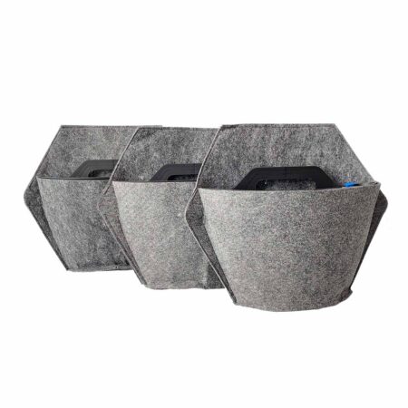 CitySens 3-Pack Wall Planters with Textile Covers – Black Vertical Wall Planter Set with Recycled Covers - Image 10