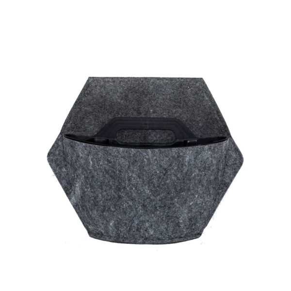 CitySens 3-Pack Wall Planters with Textile Covers – Black Vertical Wall Planter Set with Recycled Covers