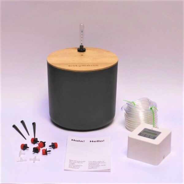 CitySens Automatic Drip Irrigation System – Anthracite 7L Water Reservoir with 12 Drippers