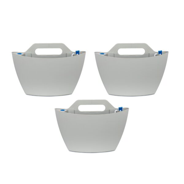 CitySens 3-Pack Wall Planters with Capillary Self-Watering – Gray Vertical Wall Planter Set