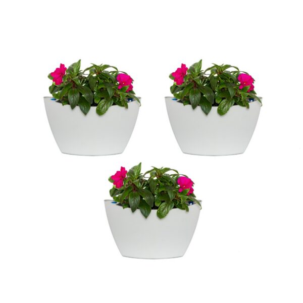 CitySens 3-Pack Wall Planters with Capillary Self-Watering – Gray Vertical Wall Planter Set