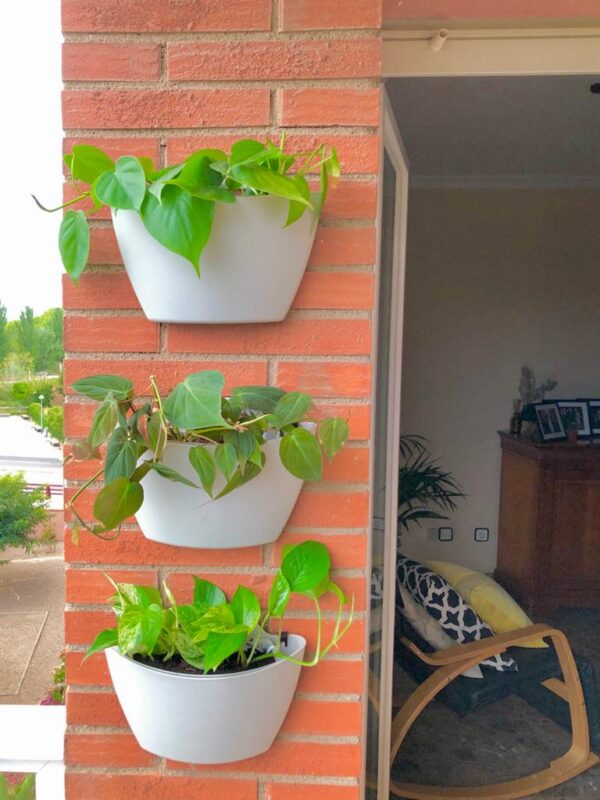 CitySens 3-Pack Wall Planters – Gray Vertical Wall Planter Set for Indoor and Outdoor Plants