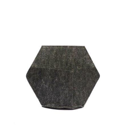 CitySens Hexagonal Textile Cover – Gray Recycled Felt Cover for CitySens Wall Planter