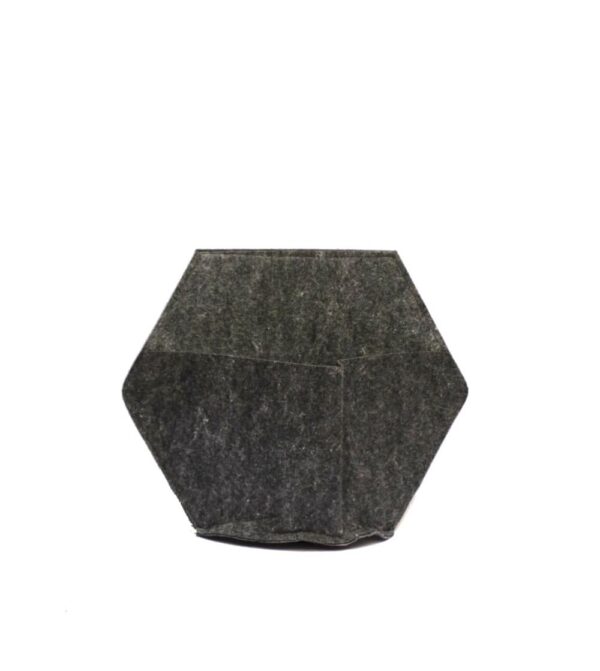 CitySens Hexagonal Textile Cover – Gray Recycled Felt Cover for CitySens Wall Planter
