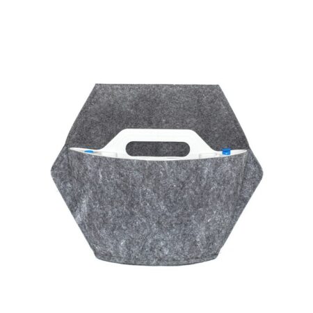 CitySens Hexagonal Textile Cover – Gray Recycled Felt Cover for CitySens Wall Planter - Image 2