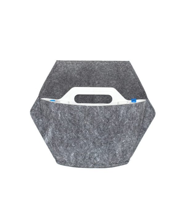CitySens Hexagonal Textile Cover – Gray Recycled Felt Cover for CitySens Wall Planter