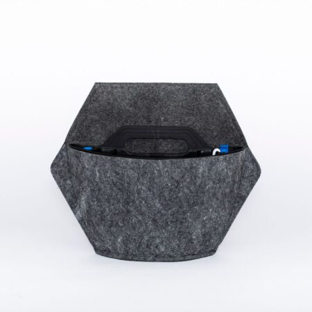 CitySens Hexagonal Textile Cover – Gray Recycled Felt Cover for CitySens Wall Planter - Image 3