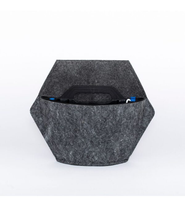 CitySens Hexagonal Textile Cover – Gray Recycled Felt Cover for CitySens Wall Planter