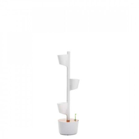 CitySens Vertical Planter – White 3 Pots Manual Watering (No Nutrients Included) - Image 2