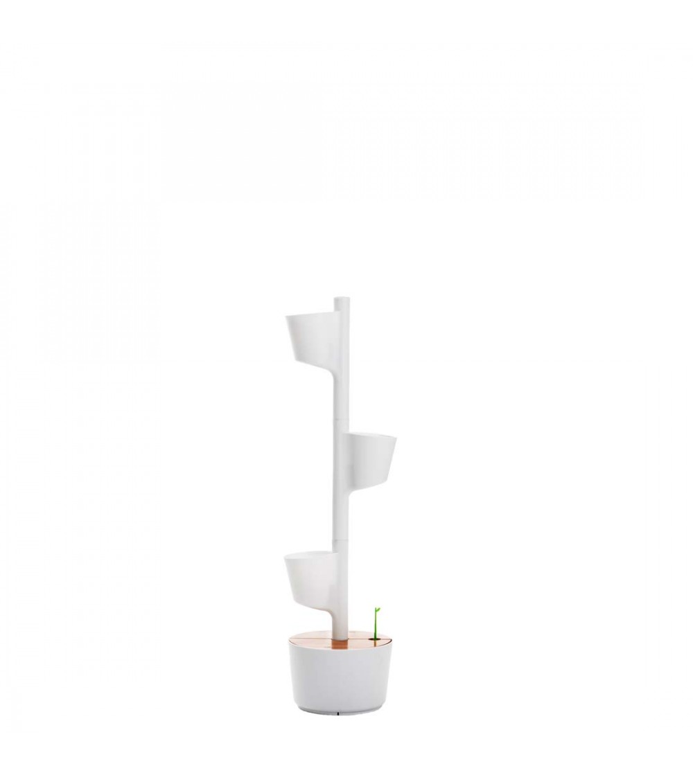 CitySens Vertical Planter – White 3 Pots Manual Watering (No Nutrients Included) - Image 1