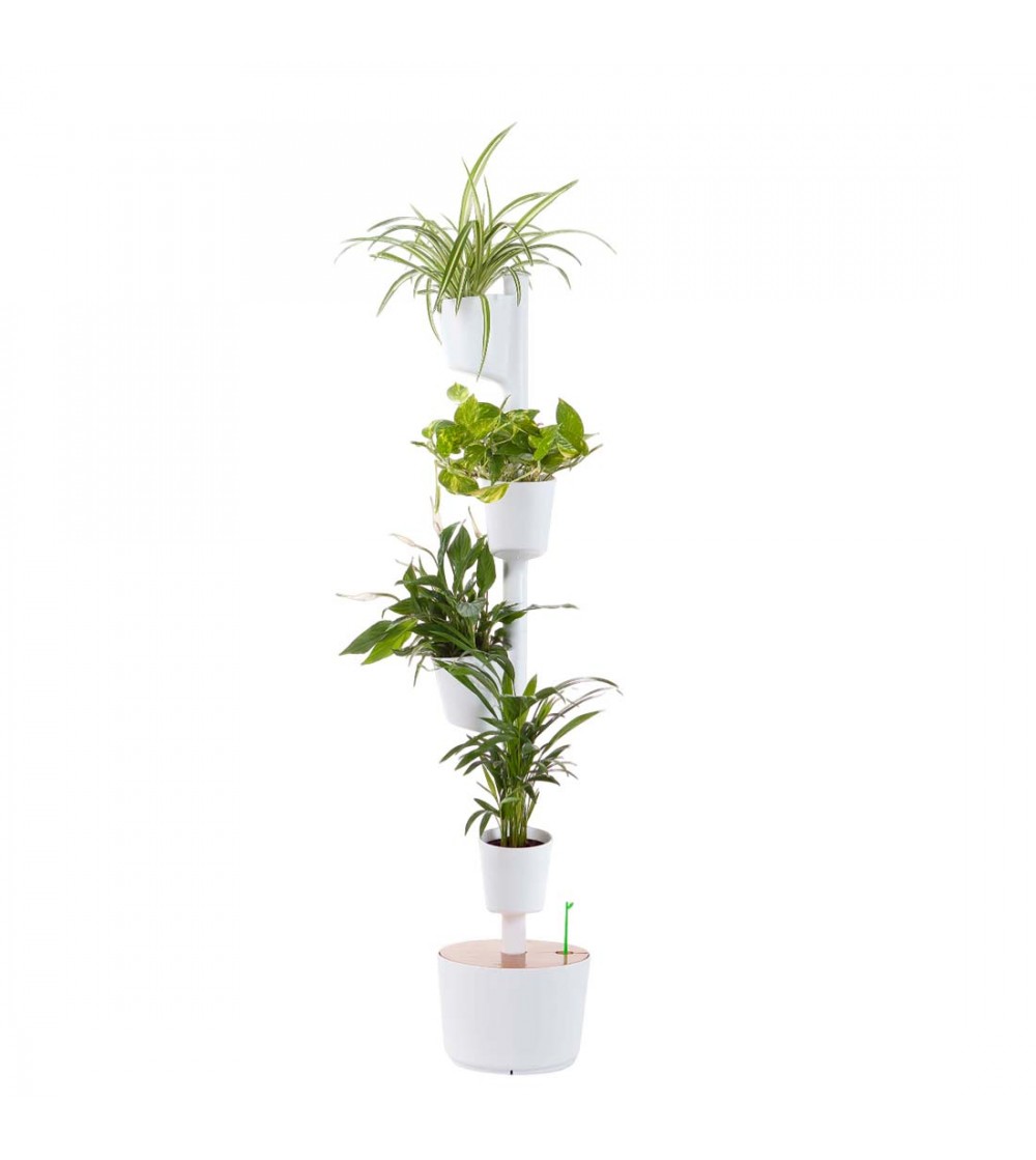 CitySens Vertical Planter – White 4 Pots Manual Watering (Nutrients Included) - Image 2