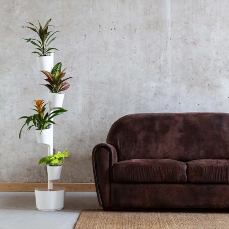 CitySens Vertical Planter – White 4 Pots Manual Watering (Nutrients Included) - Image 5