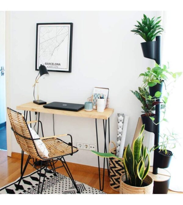 CitySens Vertical Planter – Black 4 Pots Manual Watering