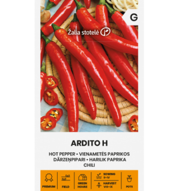 Chilipaprika Ardito H – cayenne-tyyppinen chilihybridi 30 000–50 000 SHU