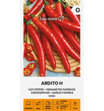 Pepper hot ardito h – cayenne type chilli hybrid 30000-50000 shu