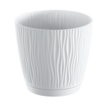 Prosperplast plastmasas pods, balts, 15 cm, ar paliktni