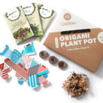 OriBon Classic Collection – 3 Origami Plant Pots with BIO Microgreen Seeds Included