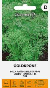 Dill 'Goldkrone' Seeds (Anethum graveolens) – High-Yielding, Late-Flowering Leaf Dill for Pots, Smart Gardens & Garden Beds – Dark Green Leaves for Bunching – 5g